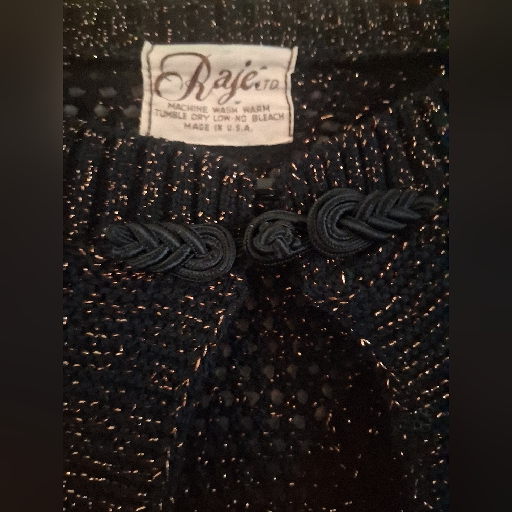 Raje Black and Tan Knit Cardigan - Picture 4 of 4